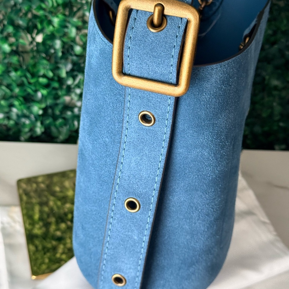Coach Bleecker Bucket 21 Bag Sea Blue Women's Bag NWT - Picture 8 of 10
